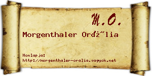 Morgenthaler Orália névjegykártya